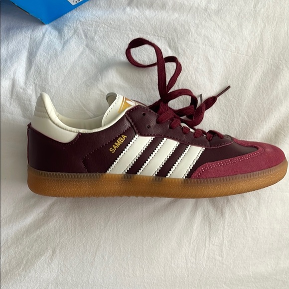 adidas Shoes - Adidas Samba Handball Burgundy and White Shoes